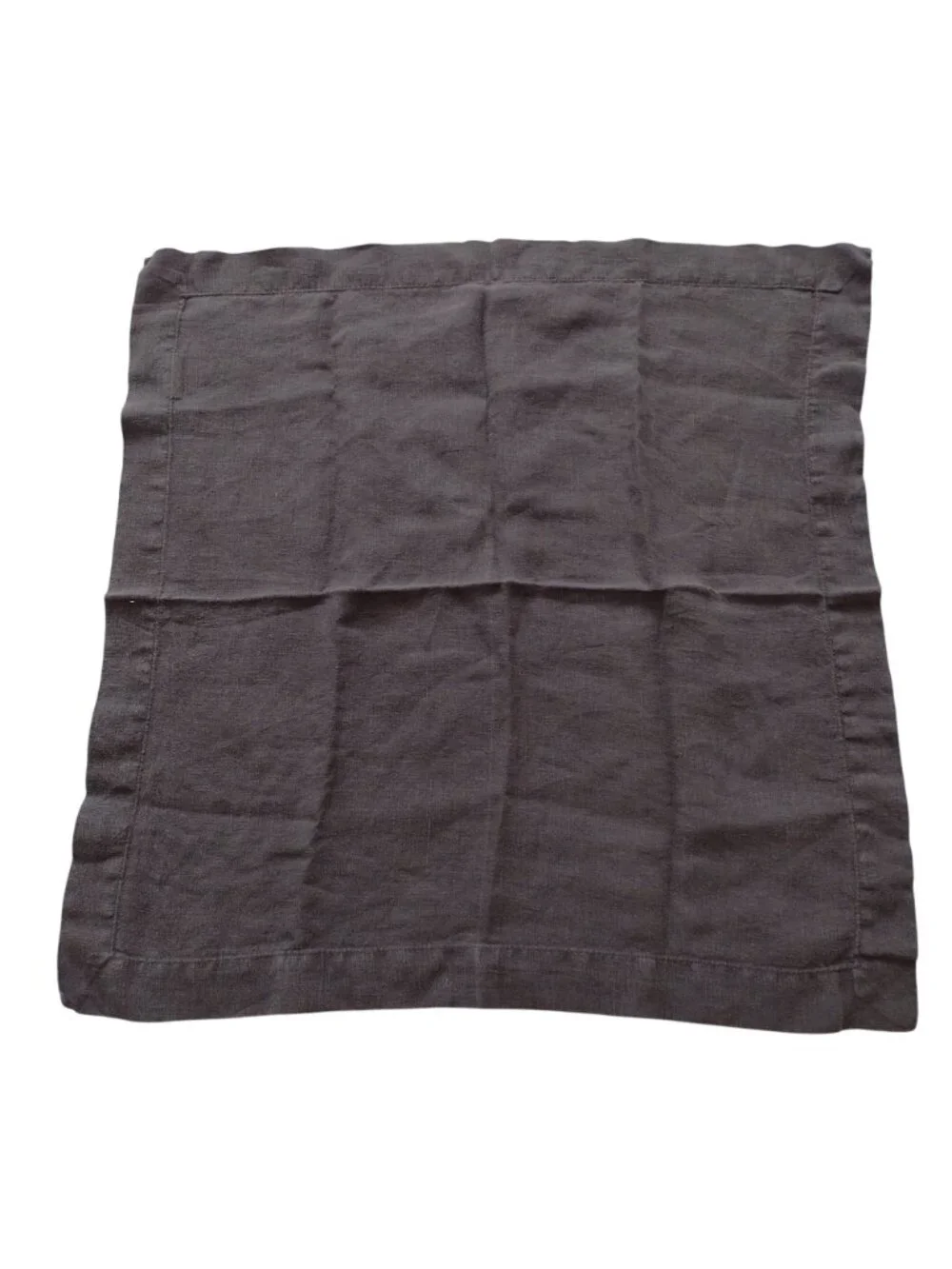 Crate and Barrel Linen Napkins Charcoal Gray Set of 4 20